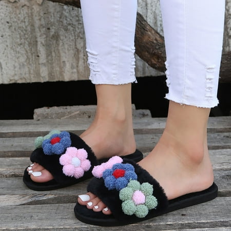 

Wefuesd Women Ladies Casual Shoes Fashion Soft Sole Non Slip Slippers Bedroom Slippers Womens Slippers Slippers For Women Indoor Black 41