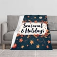 thumbnail image 2 of Cozy Flannel Blanket with Elegant Autumn Leaves Design - Soft Warm Perfect for Sofa Travel Bed and Chair - Seasonal Comfort, 2 of 7