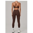 thumbnail image 5 of SKQIT Workout Sets for Women 2 Piece Twist Back Adjustable Straps Sports Bra High Waist Leggings Yoga Outfits Set, 5 of 7