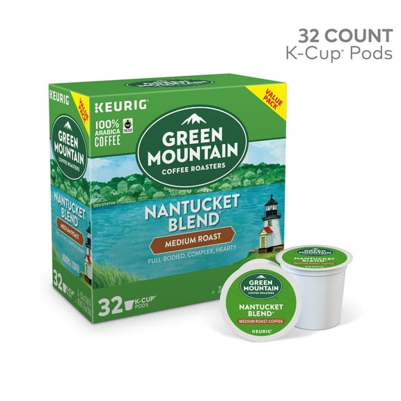 Green Mountain Coffee Roasters Nantucket Blend Keurig Single-Serve K-Cup Coffee Pods, Medium Roast, 32 Count