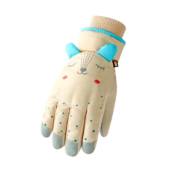 NOKIO Toddler Snow Mittens Snowmobile Gloves For Kids, Winter Gloves For Kids Boys Girls Snow Windproof Mittens Outdoor Sports Skiing Gloves