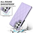thumbnail image 7 of Allytech Flip Wallet Case for Samsung Galaxy S24 Ultra with Card Slots, Premium PU Leather [RFID Blocking] [Double Magnetic Button] Kickstand Shell, Shockproof Anti-Fall Protective Case - Purple, 7 of 7