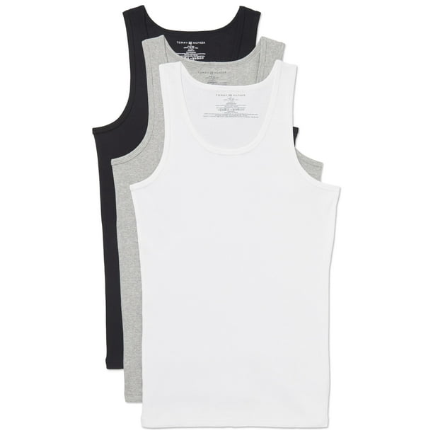 Camisetas Tommy Hilfiger Cotton Classics A-Shirts para hombre, paquete de 3