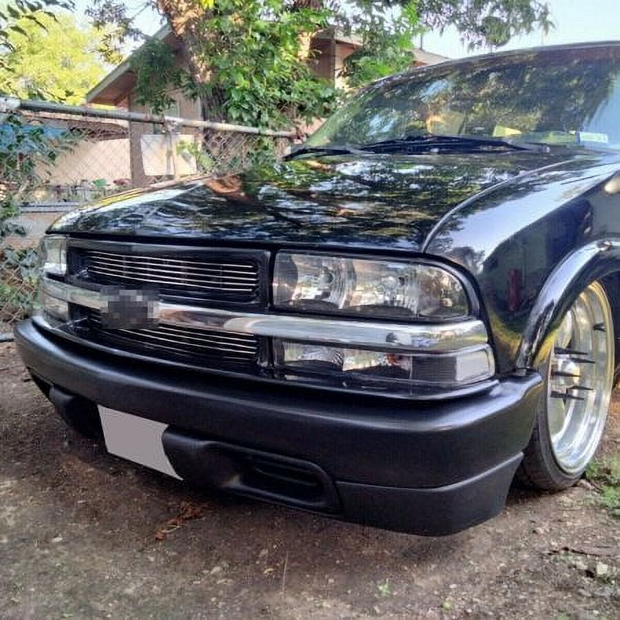 Kojem GM1002367, Automotive Front Bumper Face Bar with Powder Coated Steel for Chevrolet S10 Black