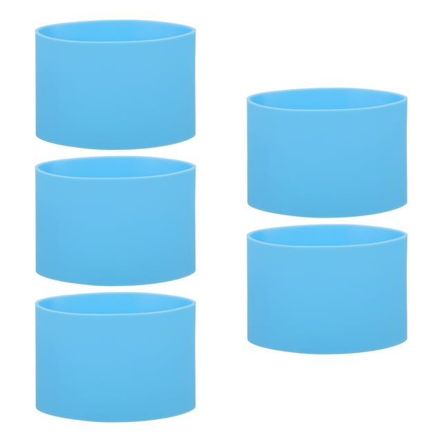 5Pcs Silicone Rubber Bands Non-slip 3.39 Inch for Art, Blue