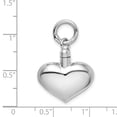 thumbnail image 2 of 925 Sterling Silver Hollow Polished Puffy Love Heart Ashholder Pendant Necklace 18.9x20mm Wide Pendant for Women, 2 of 2