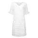 thumbnail image 5 of Puntoco Vestido De Manga Corta Con Cuello En V, Gasa Jacquard Con Cuello En V Liso De Verano Para Mujer Blanco S, 5 of 5