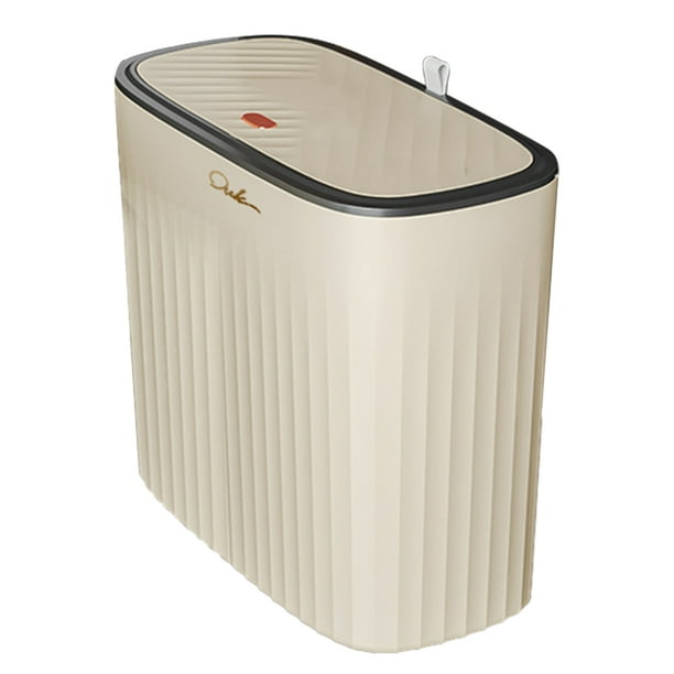 Bote Basura Estrecho PP 12L Sin Olor Impermeable para Oficina en Casa