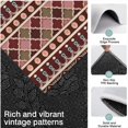 thumbnail image 3 of Red Boho Egyptian Lotus and Circles Pattern Kitchen Rugs Sets Of 3,Kitchen Runner Rugs Non Skid Washable,Decorative Kitchen Floor Mats for Kitchen,Sink,Laundry,17"x30"+ 17"x47" + 17"x59", 3 of 6