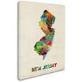 thumbnail image 2 of Michael Tompsett 'New Jersey Map' Canvas Art, 2 of 3