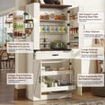 thumbnail image 5 of ANPOO 71''Tall Farmhouse Kitchen Pantry Cabinet, 7 Layers Storage Cabinet, 3 Drawers, 6 Hanging Shelves, Adjustable Shelves, Versatile Large Rustic Cabinet for Kitchen, Dining Room, Living Room, 5 of 7