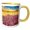 Yellow/White, variant on 3drose, Imperial Sand Dunes Recreation Area, Ca. Primrose and Verbena., 11oz Two-tone Yellow Mug