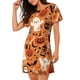 thumbnail image 2 of Disketp Halloween 2 para Camisón Corto de Manga Corta para Mujeres, Camisón Cómodo con Escote Redondo, Bonito y Confortable, 2 of 6