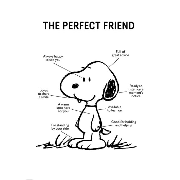 The Perfect Friend Print Wall Art, Modern Wall Decor For Living Room Bedroom, 8x12 UNFRAMED