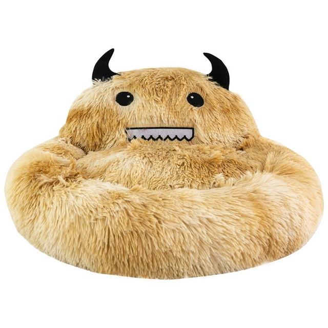 Lit d'Hiver pour Animal, Moelleux, Chaud, Expression Drôle, Lit pour Chiot, Coussin, Lit pour Chat