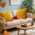 thumbnail image 5 of NWOKYZGH Halloween Plush Pillow Covers 17x17 Set of 2 Maple Leaves Embroidery Throw Pillow Covers Farmhouse Thanksgiving Home Decor Cushion Covers for Couch Sofa Bed, 5 of 6