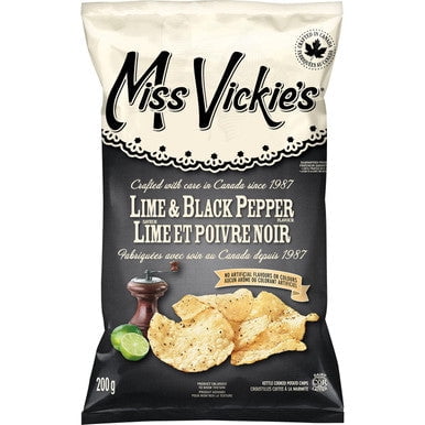 Miss Vickie's Kettle Cooked Lime & Black Pepper Chips 200g/7.1 oz