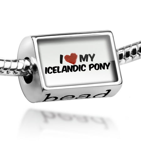 Love Icelandic Horse - Bead I Love my Icelandic pony Icelandic Horse Charm Fits All European Bracelets