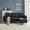 Burlap Black, variant on 85" Burlap Fabric Sectional Sofa Couch with Reversible Chaise, L-Shape Couch with Bolster Pillows and Metal Legs, 3 Seats Futon Couch Sofa for Living Room Apartment Small Space, Black