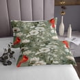 thumbnail image 3 of Hippie Floral Twin Bedspread Set Cartoon Cardinal Bird Quilt Set,Animal Coverlet Set Adult Watercolor Leaves Flowers Bedding Set,Mid Century Abstract Bed Cover, 3 of 5