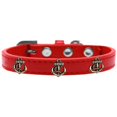 thumbnail image 1 of Bronze Ancre Widget Chien Collier Rouge Taille 18, 1 of 2
