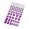 thumbnail image 1 of Self-adhesive Acrylic Crystal Rhinestone Jewels Gems Sticker Sheets Assorted Various Shapes (Dark Purple), 1 of 6