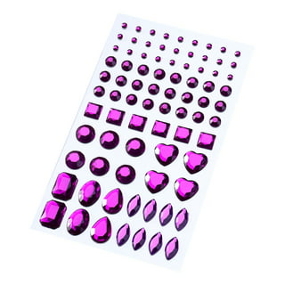 Wrapables Acrylic Self Adhesive Crystal Rhinestone Gem Stickers, Hearts Pink Blue Green