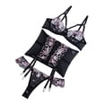 thumbnail image 1 of Conjunto de lencería para mujer, sujetador de encaje con liga y tirantes, bralette, ropa de dormir, body METRO, 1 of 9