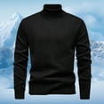 thumbnail image 2 of RMGVDSD Men's Slim Fit Turtleneck Sweater Casual Warm Lined Sweater Soft Knit Pullover Casual Winter Thermal Underwear Top For Cold Weather Stylish Sweaters, 2 of 4