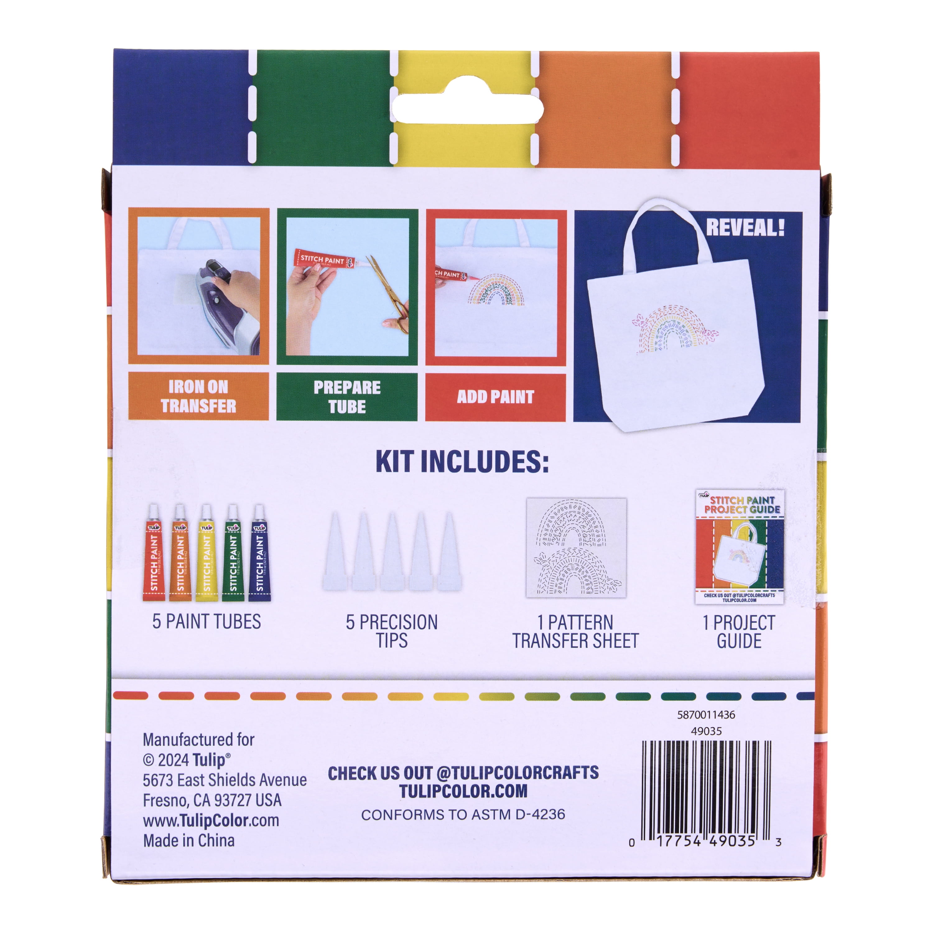 Tulip Stitch Paint 5 Pack, Positivity Bold Colors
