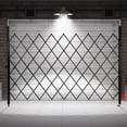 thumbnail image 4 of Single Folding Security Gate, 7.22' H x 7.5' W Folding Door Gate, Iron&Aluminum Alloy Accordion Security Gate, Flexible Expanding Security Gate, 180° Rolling Barricade Gate, 4 of 14