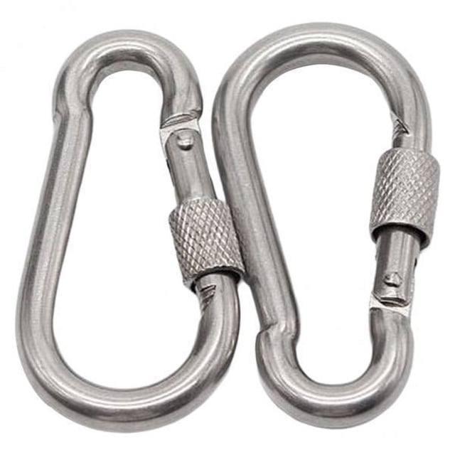 Paquete De 5x2 Mosquetones Con Anilla En D, Ganchos, Clips Para Llavero Para Hamaca, 70x35x7mm