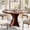Reddish Brown, variant on Round Dining Table for 4-6 People - 47" Circle Kitchen Dinner Table with Sturdy Pedestal Base, Dinner Tables, Circle Kitchen Tables,Small Spaces Dinning Room Furniture for Living Room(Table Only)
