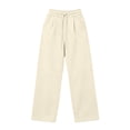 thumbnail image 5 of Qingpeng Womens Wide Leg Sweatpants Drawstring Loose Lounge Pants with Pockets Petite Wide Leg Pants Work Casual Sweatpants, 5 of 7