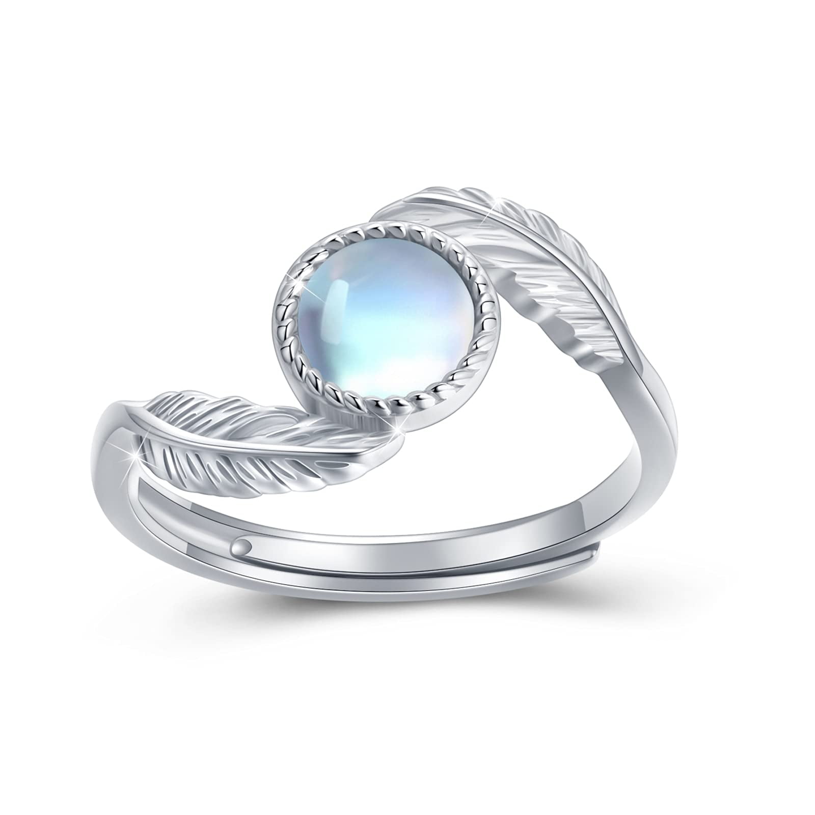 925 Sterling Silver Moonstone Rings Dainty ring Natural Rainbow Moonstone Gifts Rings Girlfriends Gifts Personalized Gifts Lover Ring