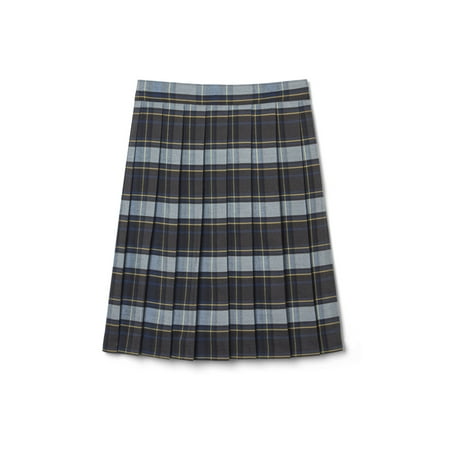 French Toast Girls School Uniform Adjustable Waist Mid Length Plaid Pleated Scooter Skirt, Sizes 4-20