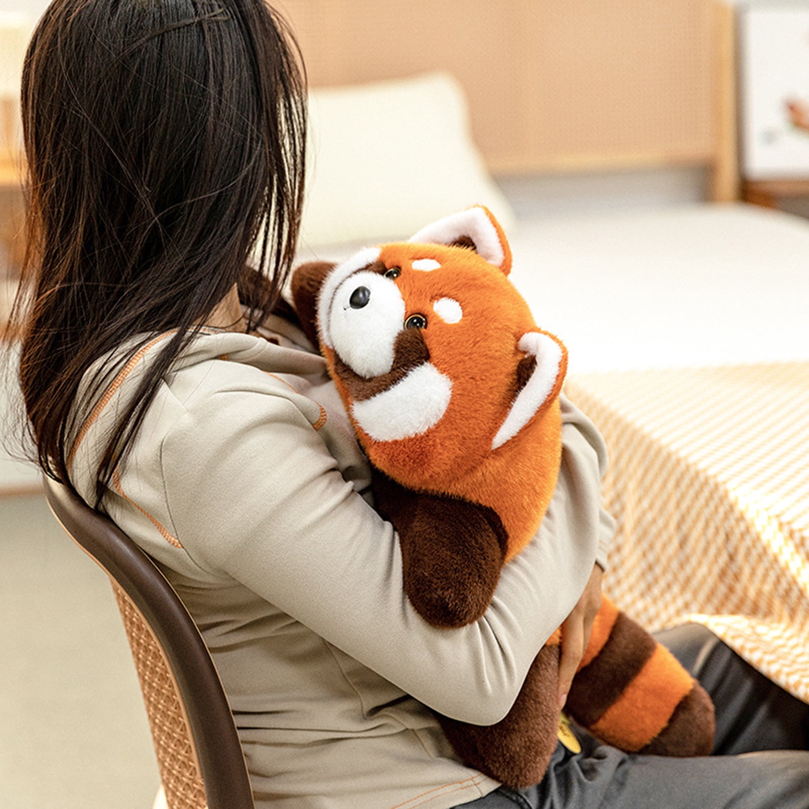 YIFAEUX Tummy Doll Plush Weighted Stuffed Animals Soft Panda Fox Koala Plushies for Anxiety Relief Sleep Support Cuddling Body Pillow Kids Adults Gift Decor
