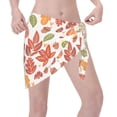 thumbnail image 3 of Kll Acorns And Autumn Leaves Print Women'S Sarong Coverups Short Bathing Suit Wrap Skirt Beach Wrap Swimsuit Cover Ups, 3 of 7