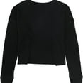 thumbnail image 2 of American Eagle Womens Solid Crop Top Blouse, Black, Medium, 2 of 2