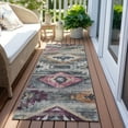 thumbnail image 6 of Addison Rugs Chantille Indoor/Outdoor Transitional Southwest Gray Washable Runner Rug, 2'3" x 7'6", 6 of 6