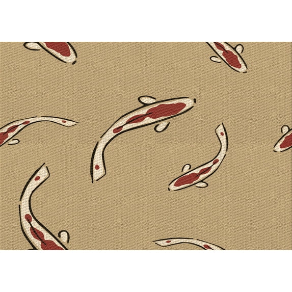 Ahgly Company Indoor Rectangle Patterned Yellow Orange Area Rugs, 2' x 4'