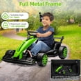 thumbnail image 5 of Telyswee Ride On Go Kart for Kids, 24V 7AH Battery Two 200W Motors, 7.5MPH Fast Drifting Circling Car, Adjustable Seat Electric Ride Toy, Max Load 135lbs, Racing Toy for Kids 6+ Years, 5 of 7