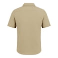 thumbnail image 4 of Mens 250 Anniversary USA Shirt Patriotic American Flag Polo Tshirt 1776-2026 Anniversary Button Up Lapel Shirts with Bold Lettering and Flag Details Khaki XXXXXL, 4 of 4