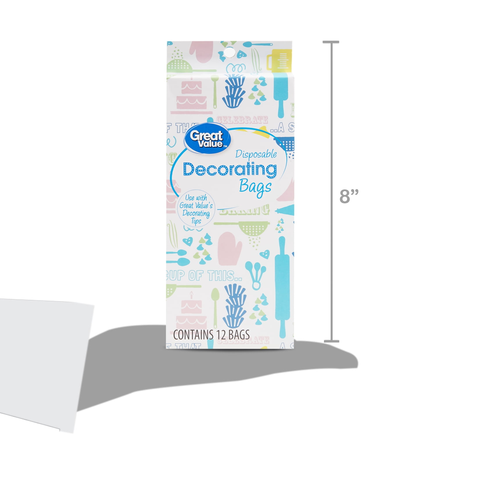 Great Value Disposable Decorating Bags, 12 Count