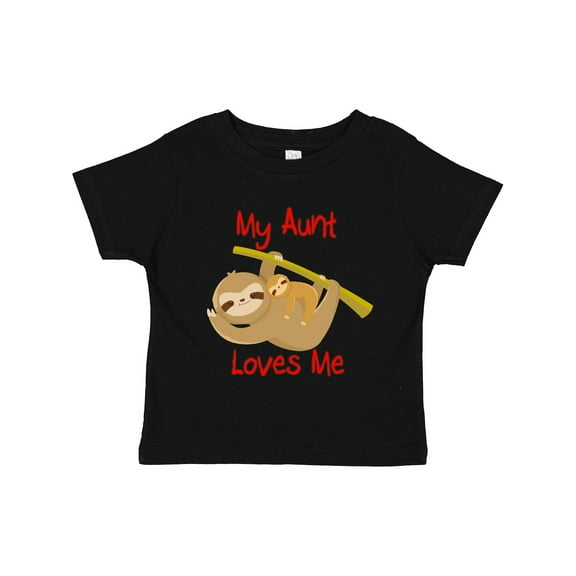 Inktastic My Aunt Loves Me Sloth Boys or Girls Toddler T-Shirt