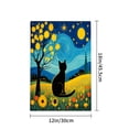 thumbnail image 4 of Amhnf Starry Night Cat Garden Flag For Home Outdoor Garden Yard Decor 12x18 inch, 4 of 5