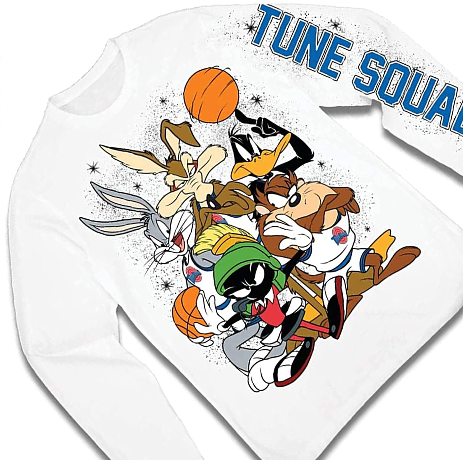space jam Mens Group Shirt - Tune Squad and Monstars Long Sleeve Tee - 90s  Classic T-Shirt