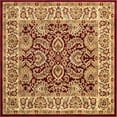 thumbnail image 1 of Unique Loom Voyage Collection Traditional Oriental Classic Intricate Border Design Area Rug, 6 0 x 6 0 Square, Red/Tan, 1 of 2