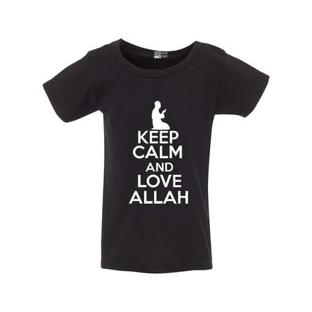 

Keep Calm And Love Allah Love God Religion Toddler Kids T-Shirt Tee