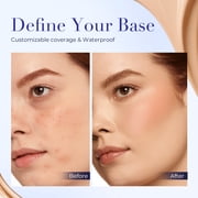 SACE LADY Foundation Stick, Medium to Full Coverage Foundation Makeup with Built-in Brush, Soft Matte Face Make Up Base with SPF 30 for Women, 0.4Oz